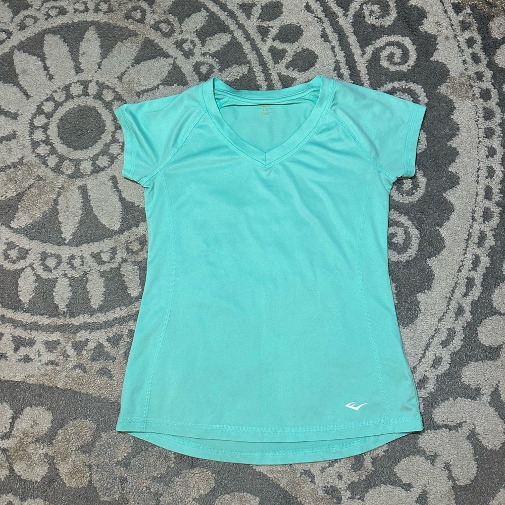 Everlast T-Shirt Women Small  Green Pastel Short Sleeve Used